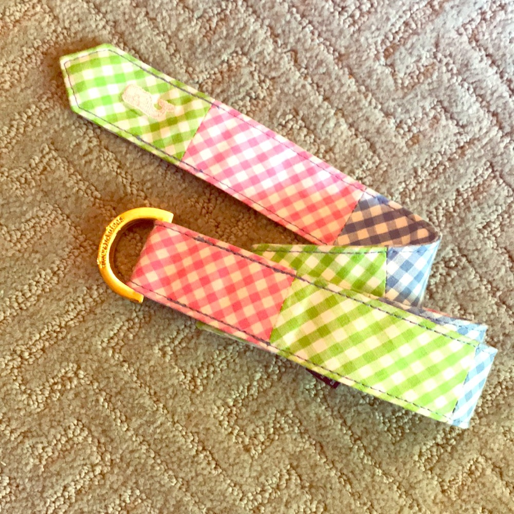 NWOT Vineyard Vines Unisex Gingham D-Ring Belt